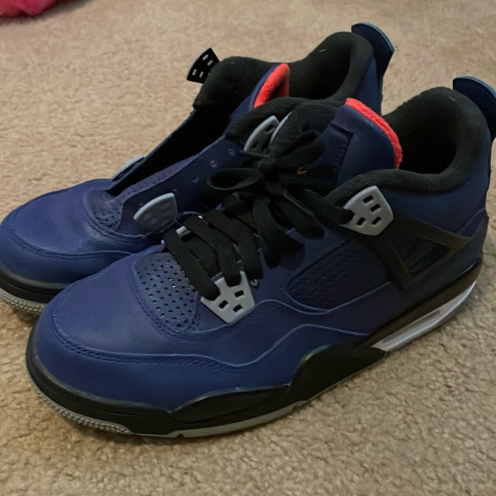 Nike Air Jordan 4 Retro Winterized Loyal Blue Size 7Y EUC